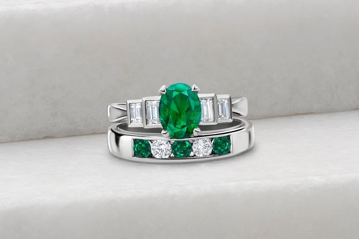 Category - Three Stone Design Gemstone Rings