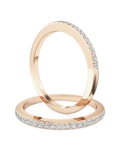 A stunning round brilliant cut diamond eternity/wedding ring in 18ct rose gold