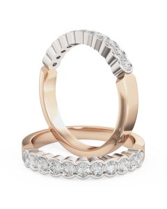 A beautiful eleven stone diamond eternity ring in 18ct rose & white gold