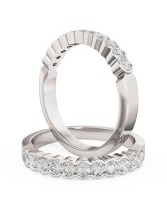 A beautiful eleven stone diamond eternity ring in platinum