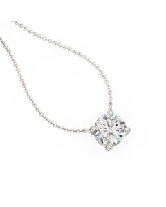  A stunning round brilliant cut diamond pendant in 18ct white gold