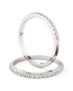 A twentythree stone brilliant cut diamond wedding/eternity ring in 18ct white gold