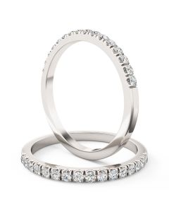 A sixteen stone round brilliant cut diamond wedding/eternity ring in 18ct white gold