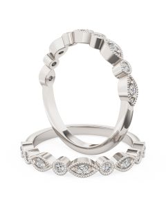 A stunning round brilliant cut diamond wedding/eternity ring in 18ct white gold