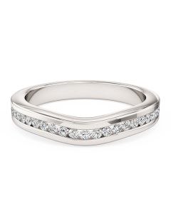 A beautiful diamond-set wedding/eternity ring in 18ct white gold (In stock)